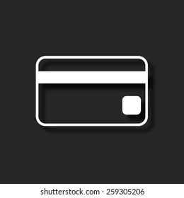 Credit card   - vector icon with shadow