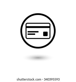 Credit card - vector icon with shadow