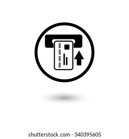 Credit card - vector icon with shadow