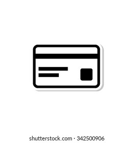 Credit card - vector icon with shadow