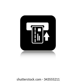 Credit card - vector icon  with shadow