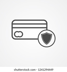 Credit card vector icon sign symbol