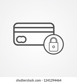 Credit card vector icon sign symbol