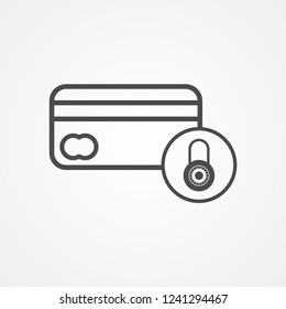 Credit card vector icon sign symbol