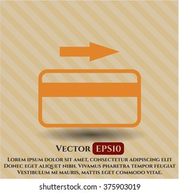 Icono de vector de tarjeta de crédito o símbolo