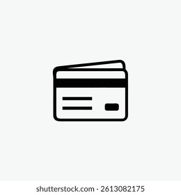 Credit Card Vector Icon Template Isolated on White Background