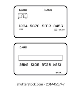 Credit card vector icons set isolated on white background.card icon or logo isolated sign symbol vector illustration - high quality black style vector icons
