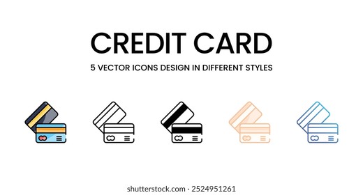 Credit Card vector icons set ready to use wed and mobile apps.