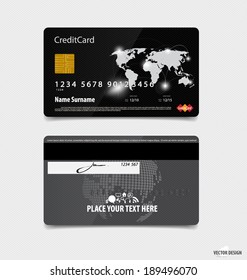 Credit Card. Vector illustration.