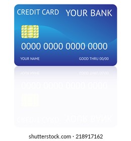 credit card, vector illustration