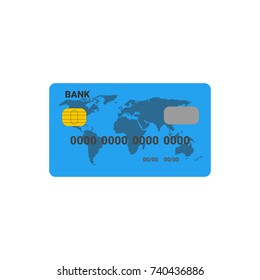 Credit card. Vector illustration.