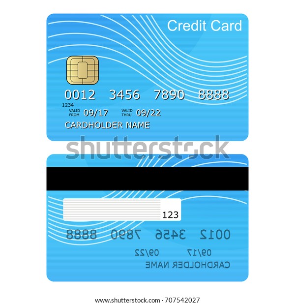 Credit Card Vector Illustration Front Back Stock Vector (Royalty Free ...