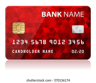 Credit Card
Vector illustration of red credit card isolated on white background