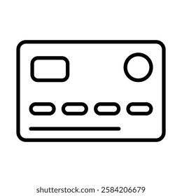 Credit Card Vector Line Icon Design