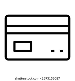 Credit Card Vector Line Icon Design