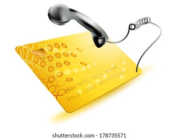 Credit card vector on a white background