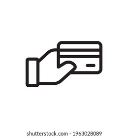 Credit Card Vector Outline Icon. Banking and Finance Symbol EPS 10 FIle