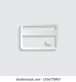 Credit card - vector   paper icon