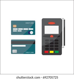 credit card vector  set isolated on white background	
