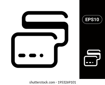 Tarjeta de crédito Vector icono de línea elegante para UI y UX