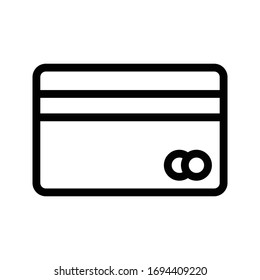 icono de línea delgada vectorial de tarjeta de crédito 
