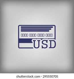 Credit card vector USD icon 