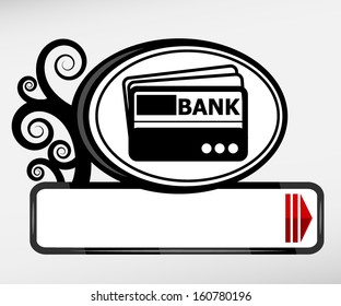 Credit card, vector, vintage pointer