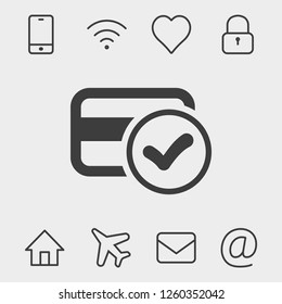 Credit card vector web icon