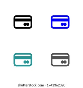Icono web vectorial de tarjeta de crédito.