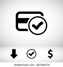 Credit card vector web icon