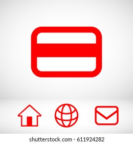 Credit card vector web icon