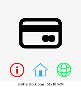 Credit card vector web icon
