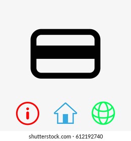Credit card vector web icon