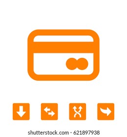Credit card vector web icon