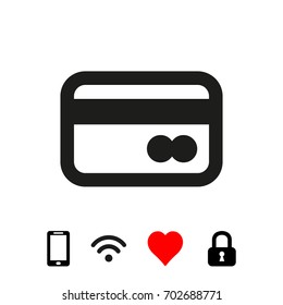 Credit card vector web icon