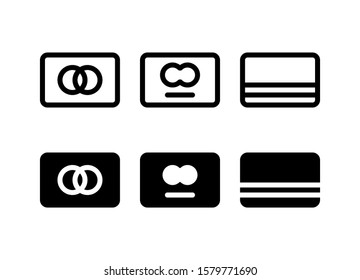 Credit Card, Visa & ATM Icon. Holiday & Travel Icon Set Vector Logo Symbol.
