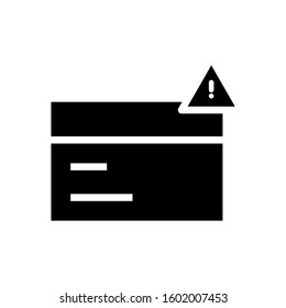 Credit Card Warning Simple Icon Vector Design
