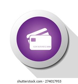 Credit card, web icon. Vector design