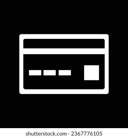 Tarjeta de crédito - icono de vector blanco
