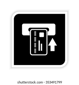 Credit card -  white vector icon