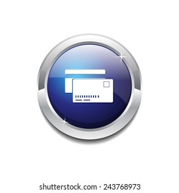 Credit Cards Blue Vector Icon Button