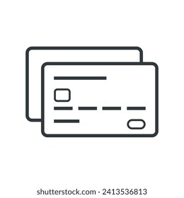 Credit cards and electronic payments isolated icon