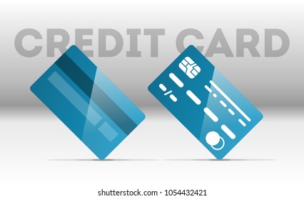 Credit Cards. Front and Back views.