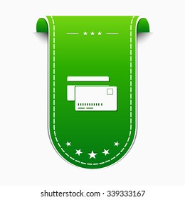 Credit Cards Green Vector Icon Design