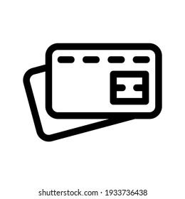 credit cards icon or logo isolated sign symbol vector illustration - high quality black style vector icons
