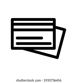 credit cards icon or logo isolated sign symbol vector illustration - high quality black style vector icons
