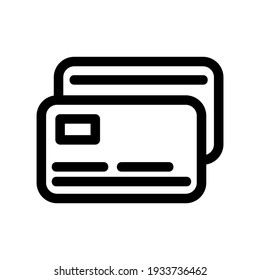 credit cards icon or logo isolated sign symbol vector illustration - high quality black style vector icons
