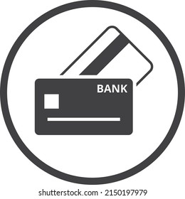 Credit cards icon. Payment symbol. Bank account sign