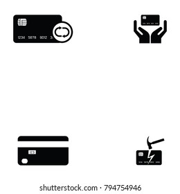 credit cards icon set