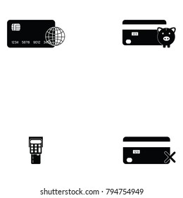 credit cards icon set